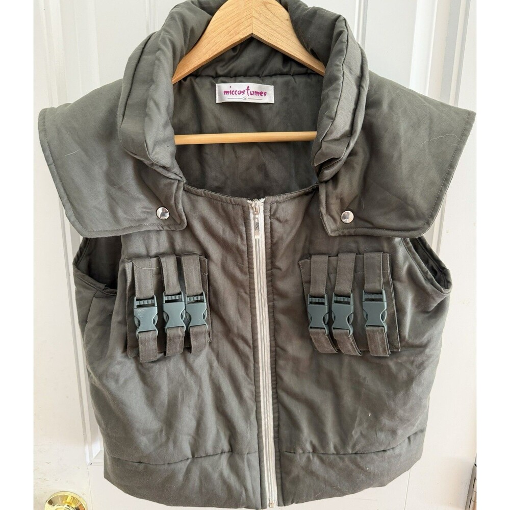 Vtg Naruto ~Sz Small~ Cosplay 2002 Masashi Kishimoto Puffy Green Vest Unisex